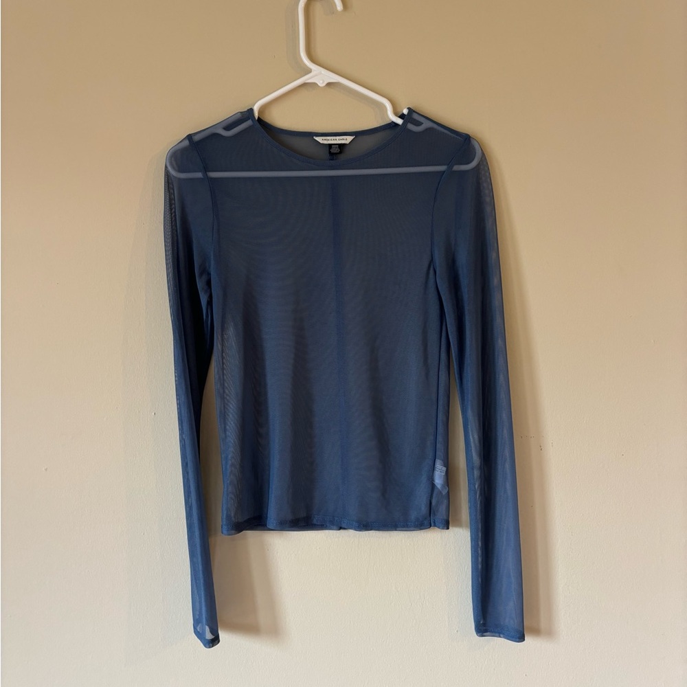 Sheer long sleeve top